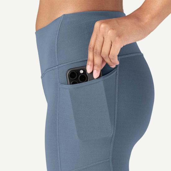  파타고니아 스트레이트 팬츠 Patagonia 여성용 Maipo 7/8 Stash 타이츠 블랙 - PATAGONIA