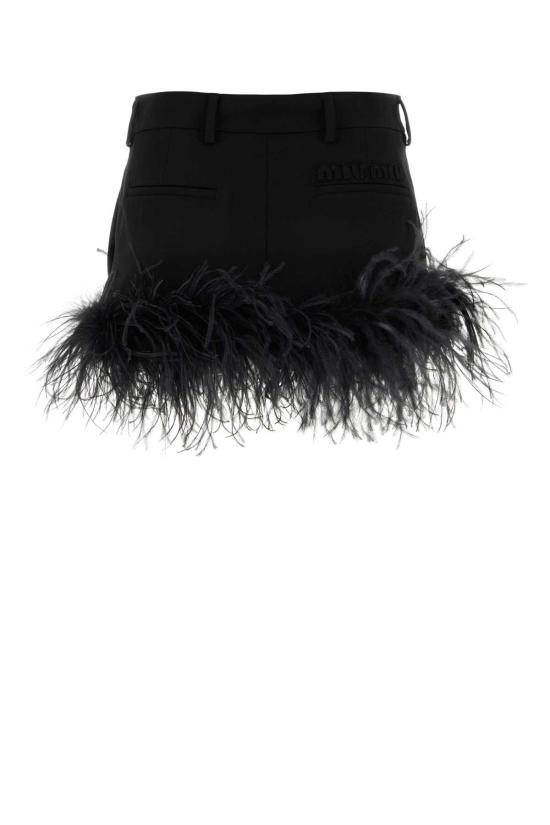  미우미우 숏 스커트 MG2132SOOO1378 F0002 Black - MIU MIU