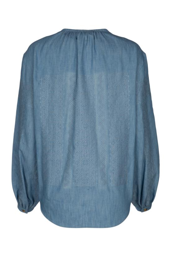  셀린느 블라우스 2C96A310P 07EN NAVYDENIMBLUE - CELINE