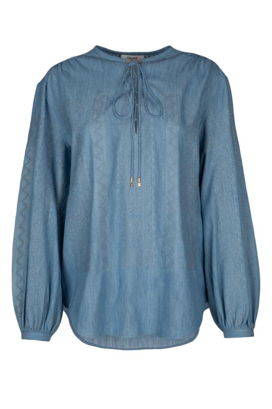  셀린느 블라우스 2C96A310P 07EN NAVYDENIMBLUE