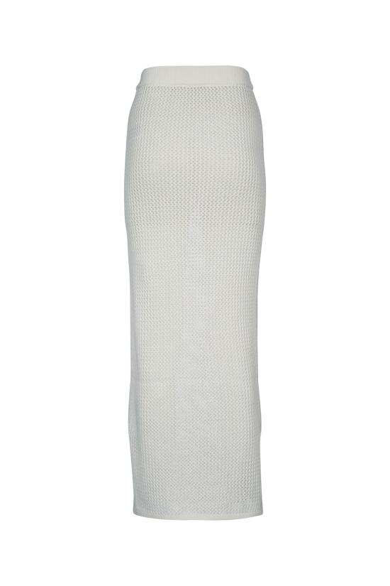  타미힐피거 롱 스커트 DW0DW17878 YBH AncientWhite - TOMMY HILFIGER