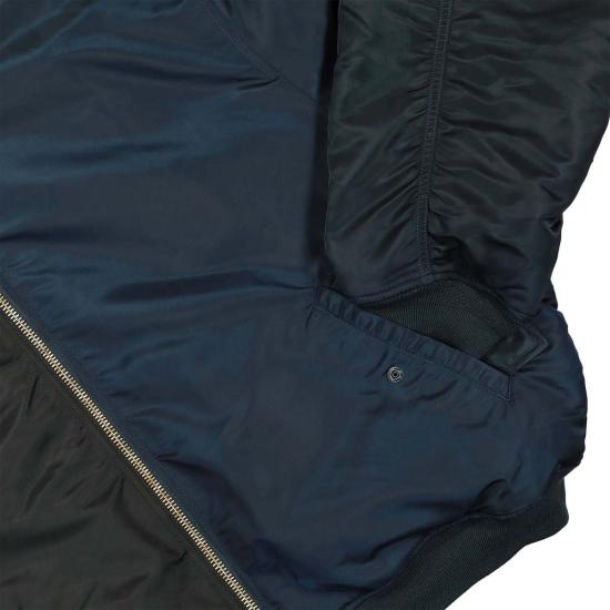  베트멍 봄버 자켓 스플릿 후드 봄버 재킷 네이비/블랙 - VETEMENTS