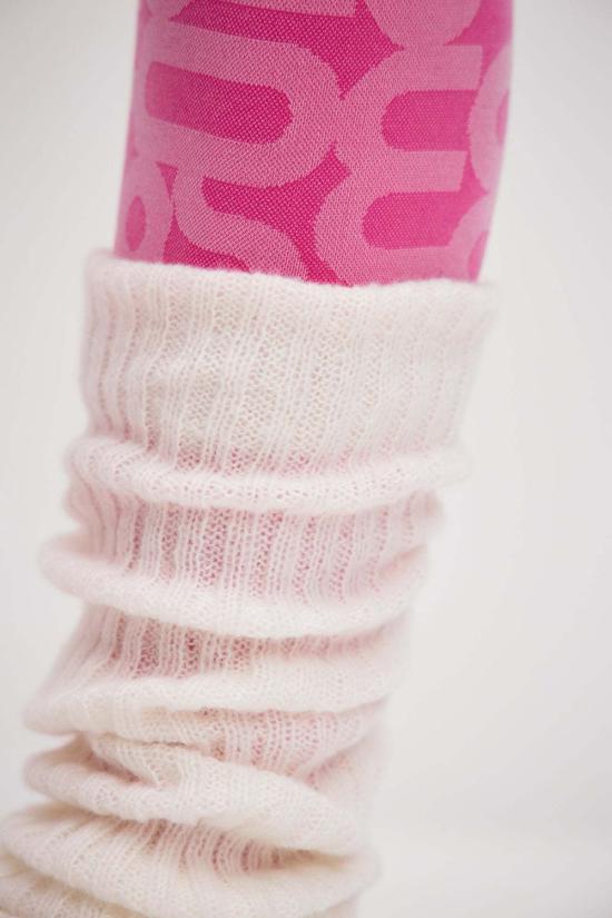  모노수트 레깅스 모노슈트 니트 레그 워머 화이트 - MONOSUIT