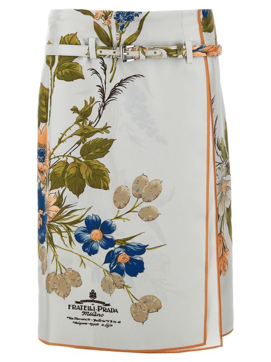 24FW 프라다 미디 스커트 P168KKSOOO15IWF0934 Multicolor