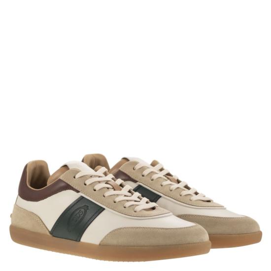 토즈 스니커즈 XXM68C0DP30IRA CREAM BROWN GREEN - TODS