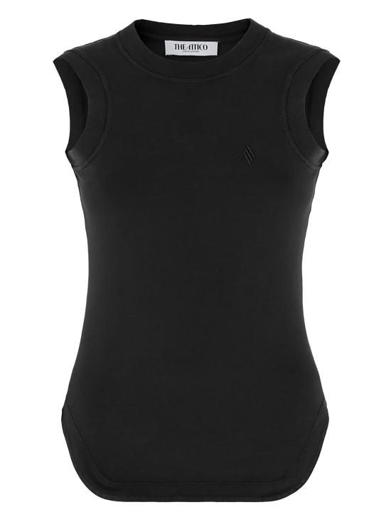 25SS 디 아티코 민소매 티셔츠 250WCN00003 100 Black