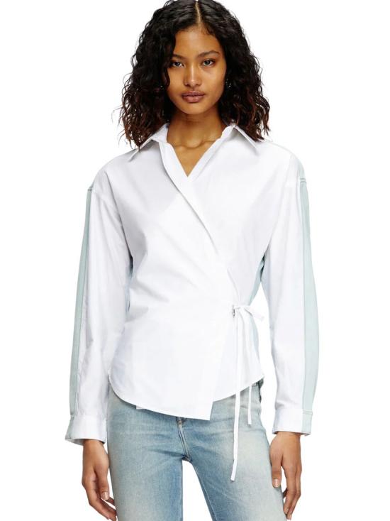 25SS 디젤 셔츠 A173860CBCP 100 White - DIESEL