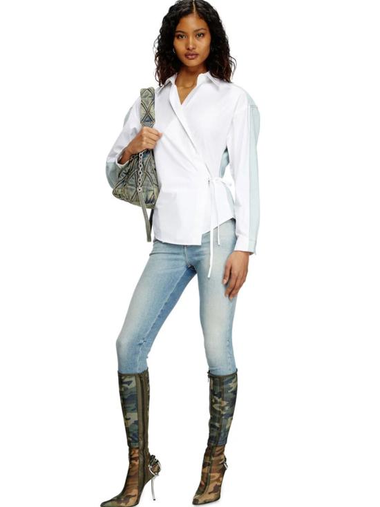 25SS 디젤 셔츠 A173860CBCP 100 White - DIESEL