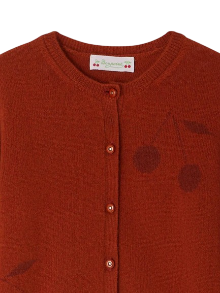 24FW [주니어] 봉쁘앙 가디건 W04GCAK00018 065B Brown - BONPOINT