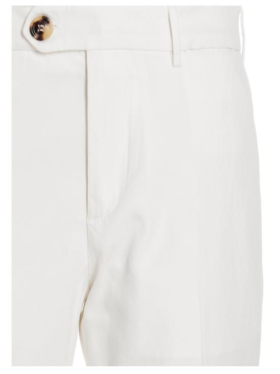 25FW 브루넬로 쿠치넬리 스트레이트 팬츠 M252DI1770C2200 White - BRUNELLO CUCINELLI