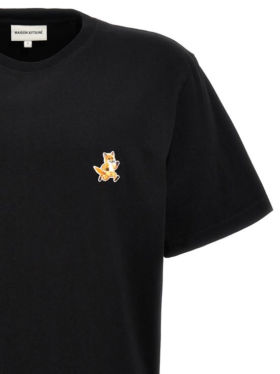 26SS 메종키츠네 스피디 폭스 패치 컴포트 티셔츠 MM00125KJ0008P199 Black - MAISON KITSUNE