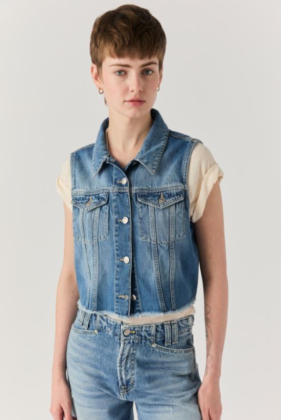 25SS 로이로져스 베스트 RND90136 D606 2862 C0999 Denim - ROY ROGER'S