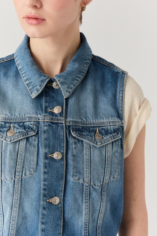 25SS 로이로져스 베스트 RND90136 D606 2862 C0999 Denim - ROY ROGER'S