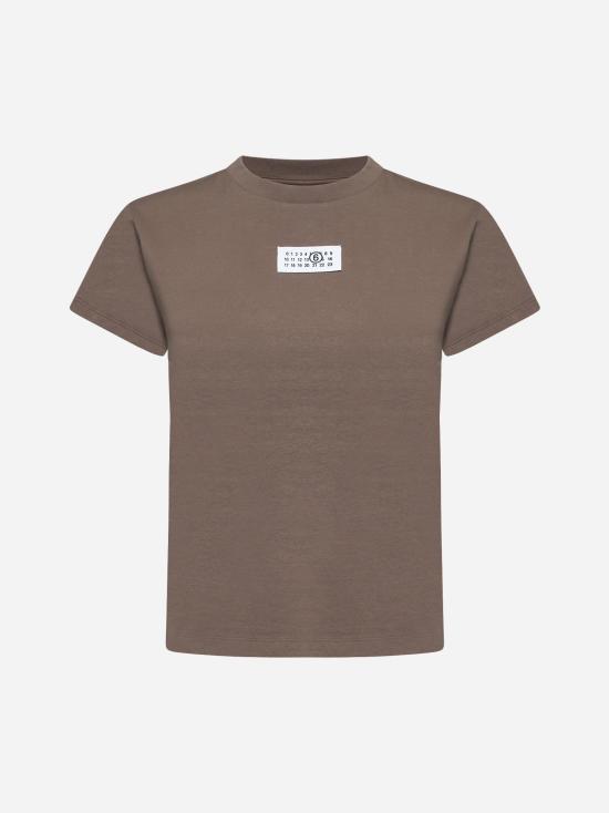 25SS MM6 메종마르지엘라 반팔 티셔츠 S52GC0326S24312134 BROWN DOM