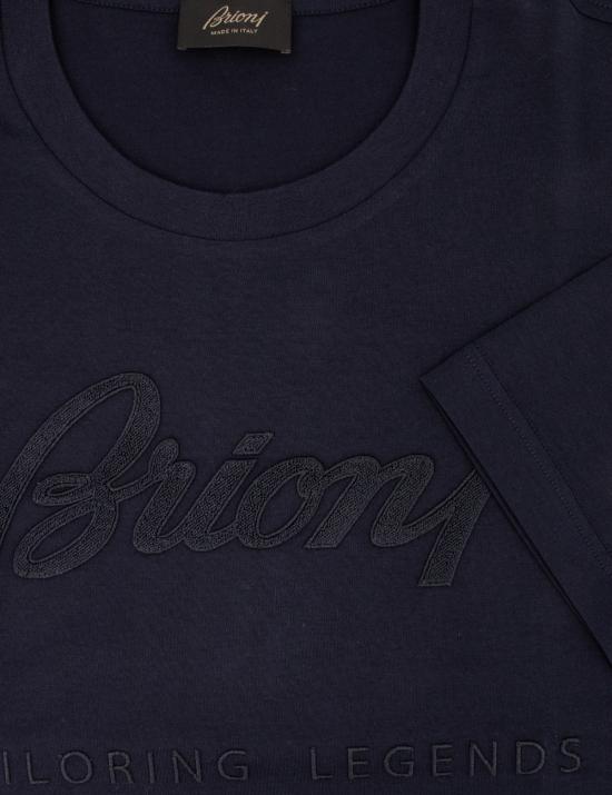 24FW 브리오니 반팔 티셔츠 UJCH0L OA621 4100 NAVY - BRIONI