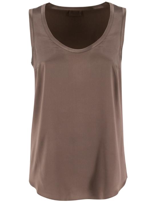 25SS 브루넬로 쿠치넬리 민소매 티셔츠 M0C59E0600 C2925 CACAO