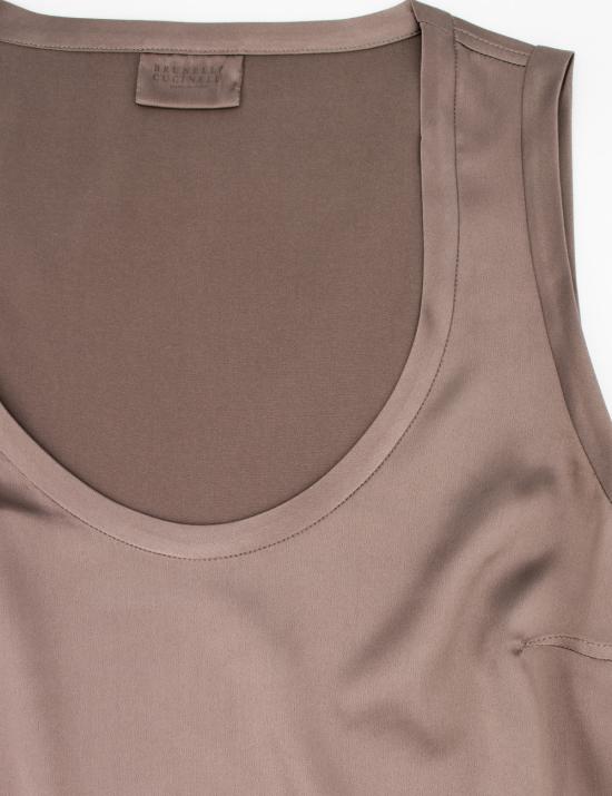 25SS 브루넬로 쿠치넬리 민소매 티셔츠 M0C59E0600 C2925 CACAO - BRUNELLO CUCINELLI