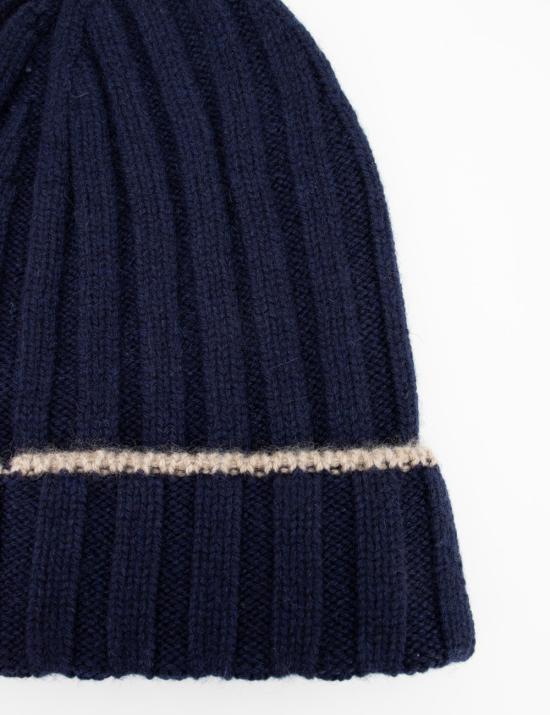 25FW 브루넬로 쿠치넬리 모자 M2240900 CU715 NAVY CAMEL - BRUNELLO CUCINELLI