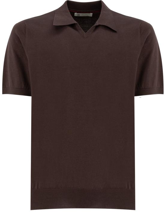 25SS 브루넬로 쿠치넬리 폴로 티셔츠 M29800145 CKQ12 MARRONE PANNA