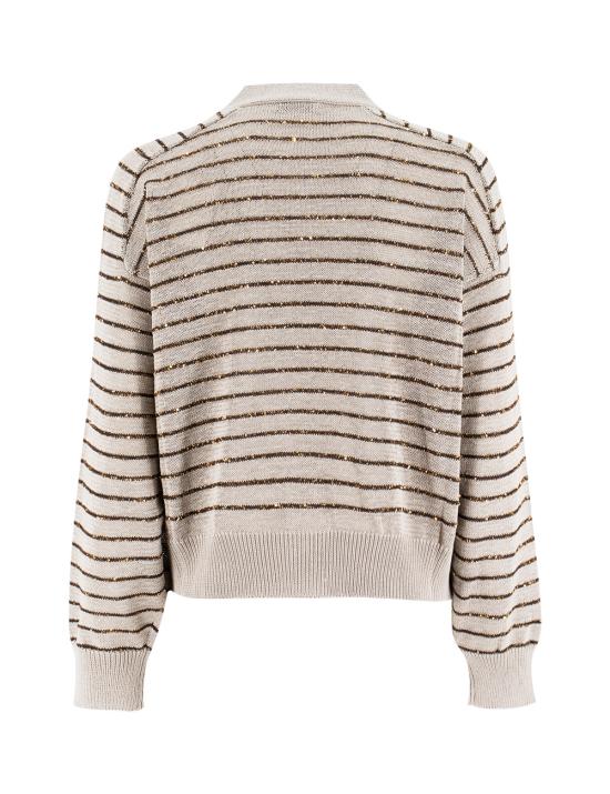  브루넬로 쿠치넬리 가디건 M78765106 CVO75 QUARZO MARRONE - BRUNELLO CUCINELLI