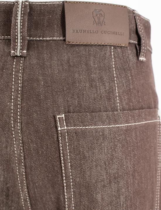 25SS 브루넬로 쿠치넬리 스트레이트 팬츠 MB125P5658 C003 BROWN - BRUNELLO CUCINELLI