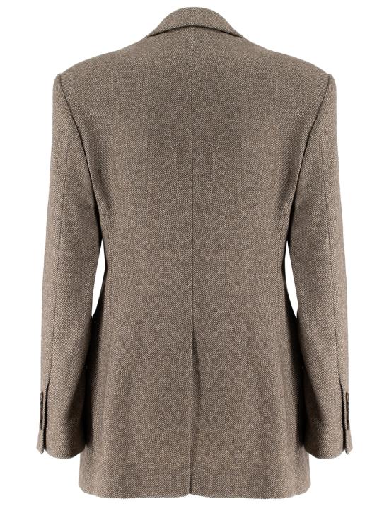 25FW 브루넬로 쿠치넬리 코트 MB1317163 C001 BROWN PANAMA - BRUNELLO CUCINELLI