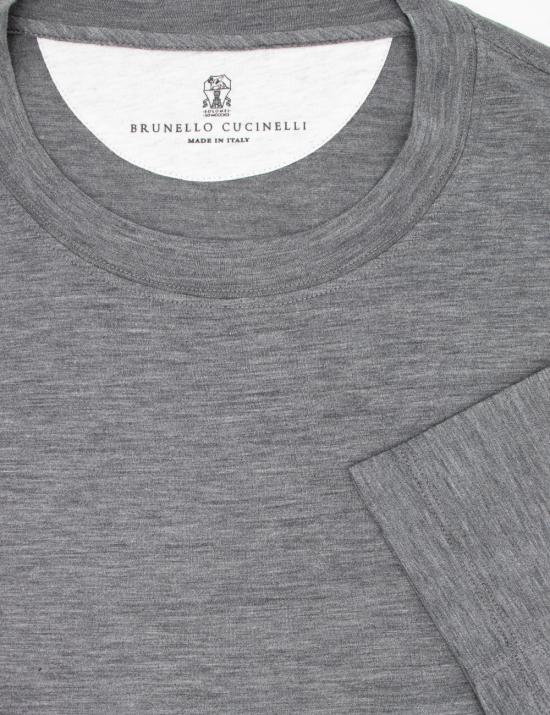 25SS 브루넬로 쿠치넬리 반팔 티셔츠 MD8211308 C572 GRIGIO SCURO - BRUNELLO CUCINELLI