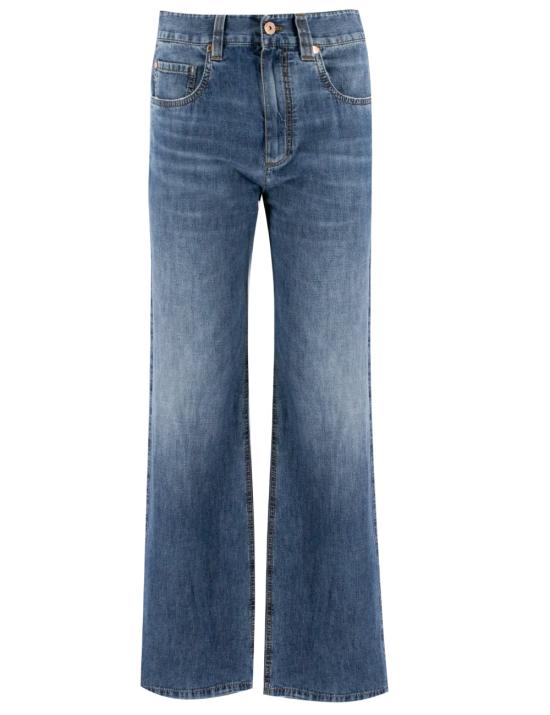 25SS 브루넬로 쿠치넬리 스트레이트 팬츠 MH192P5565 C8982 DENIM MEDIO 67 153