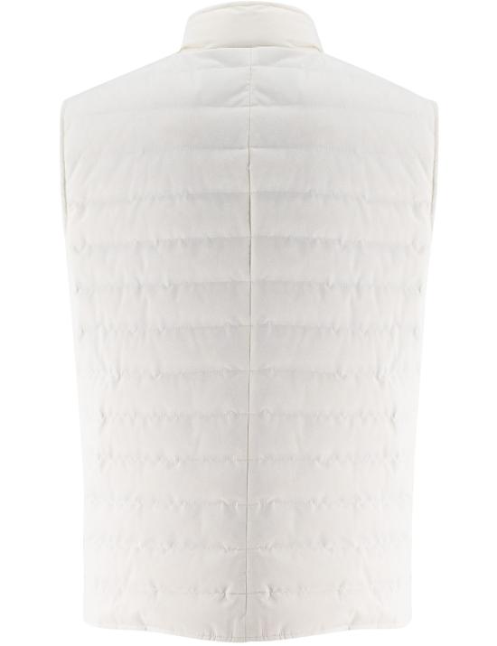 25FW 브루넬로 쿠치넬리 패딩 MM4911711 CQD13 OFF WHITE SEMI DI LINO - BRUNELLO CUCINELLI