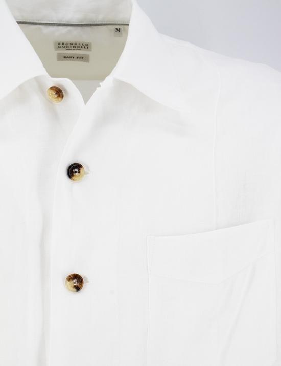 25SS 브루넬로 쿠치넬리 긴팔 셔츠 MM6840648 C001 BIANCO - BRUNELLO CUCINELLI