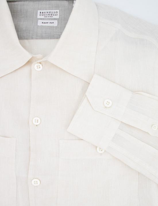 25SS 브루넬로 쿠치넬리 긴팔 셔츠 MM6840658 C112 CREMA - BRUNELLO CUCINELLI