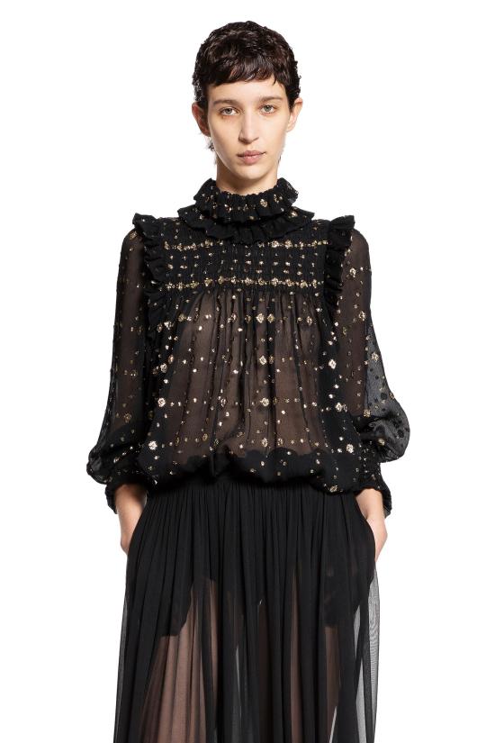  생로랑 블라우스 816544Y533S1055 Black - SAINT LAURENT