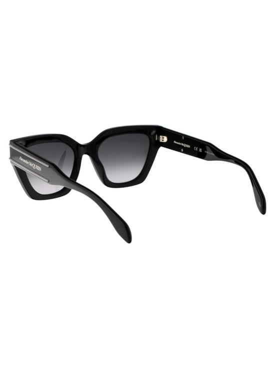 25FW 알렉산더 맥퀸 안경 AM0398S 001 SUNGLASSES 001 BLACK BLACK GREY - ALEXANDER MCQUEEN