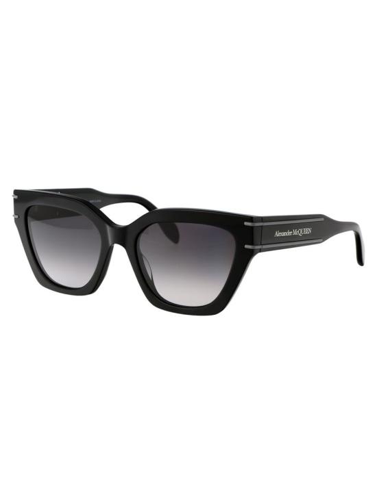 25FW 알렉산더 맥퀸 안경 AM0398S 001 SUNGLASSES 001 BLACK BLACK GREY - ALEXANDER MCQUEEN