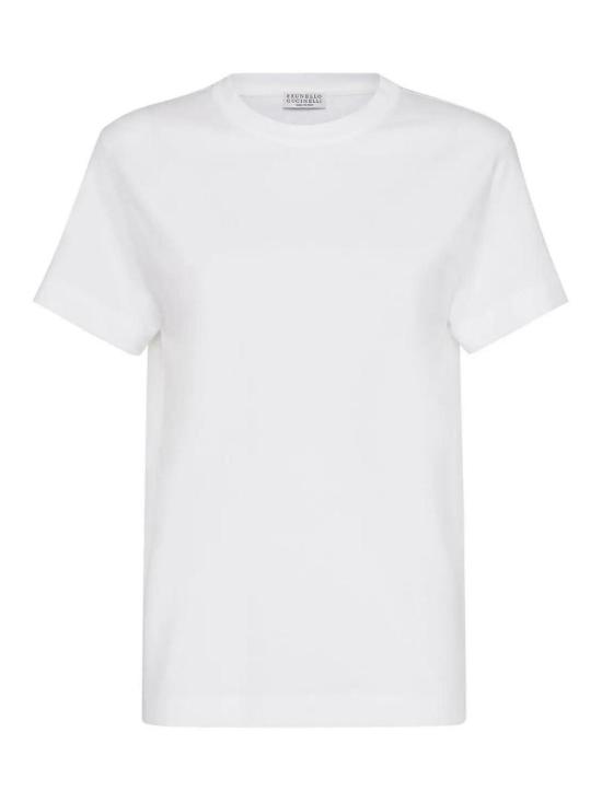 26SS 브루넬로 쿠치넬리 코튼 티셔츠 M0T81BI100C6159 White