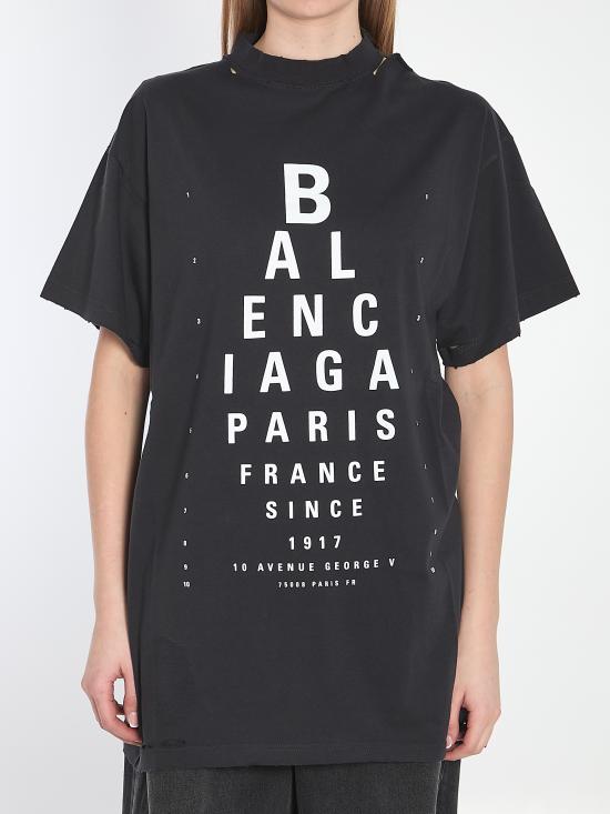 25SS 발렌시아가 반팔 티셔츠 811688 BLACK