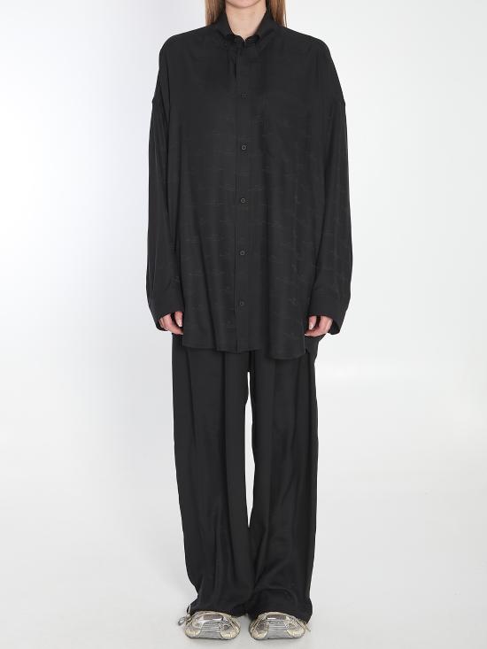 25SS 발렌시아가 스트레이트 팬츠 814016 BLACK - BALENCIAGA