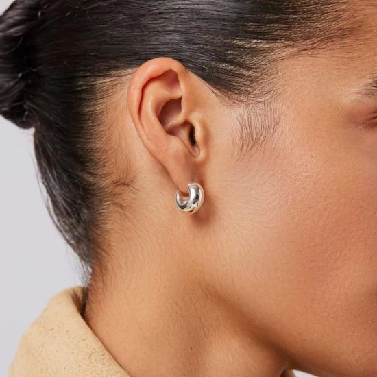  제니 버드 이어링 미니 톰 후프  실버 - JENNY BIRD