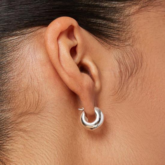  제니 버드 이어링 미니 톰 후프  실버 - JENNY BIRD