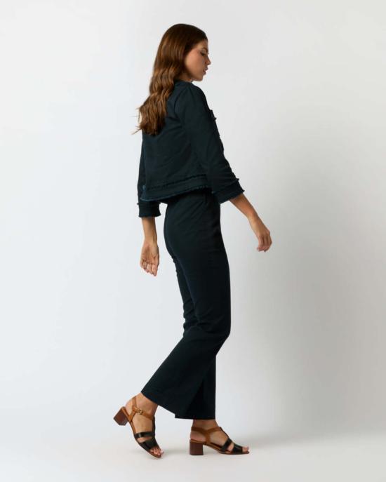  매쉬번 크롭 팬츠 Mashburn Fayette 플레어  네이비 스트레치 트윌 - MASHBURN