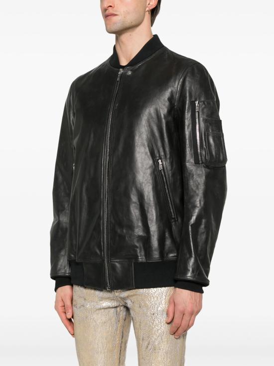  릭 오웬스 가죽 자켓 RU01E5778LTP 09 BLACK - RICK OWENS