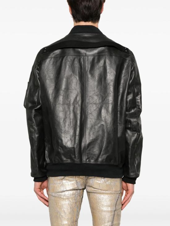  릭 오웬스 가죽 자켓 RU01E5778LTP 09 BLACK - RICK OWENS