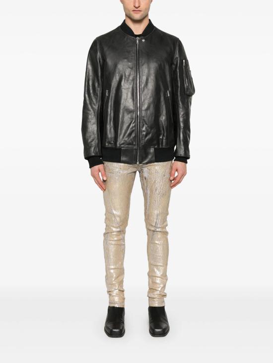  릭 오웬스 가죽 자켓 RU01E5778LTP 09 BLACK - RICK OWENS