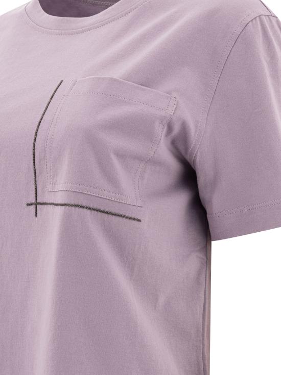 25SS 브루넬로 쿠치넬리 반팔 티셔츠 M0T81HA800C9101 Purple - BRUNELLO CUCINELLI