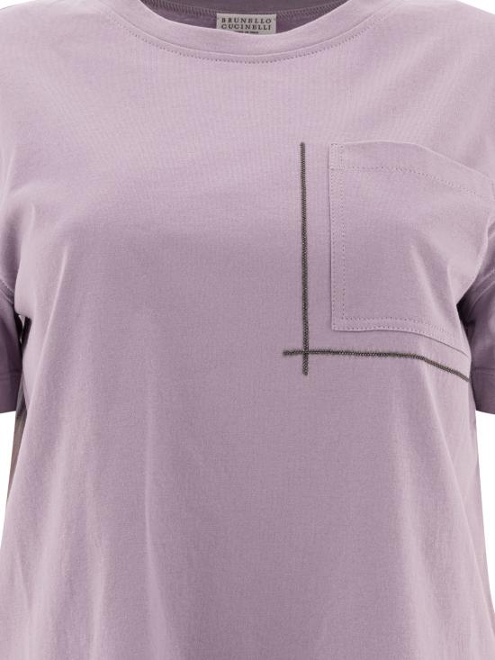 25SS 브루넬로 쿠치넬리 반팔 티셔츠 M0T81HA800C9101 Purple - BRUNELLO CUCINELLI