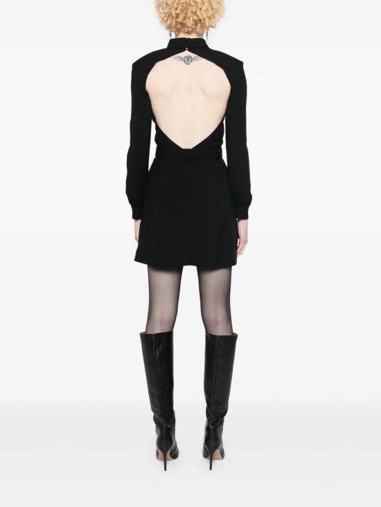  생로랑 미디 원피스 684393Y012W black - SAINT LAURENT