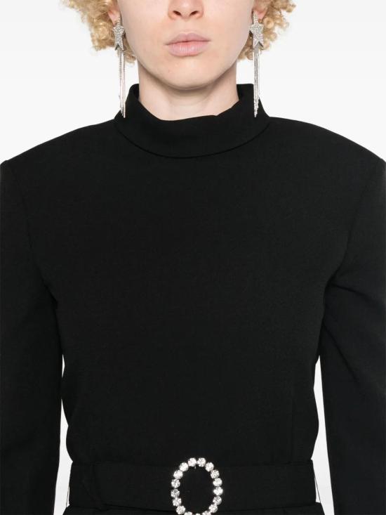  생로랑 미디 원피스 684393Y012W black - SAINT LAURENT