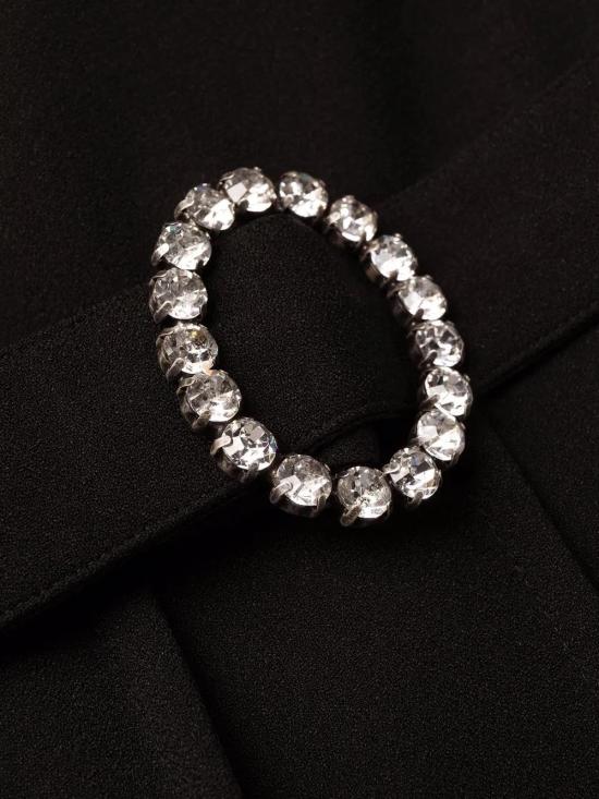  생로랑 미디 원피스 684393Y012W black - SAINT LAURENT