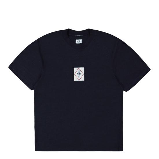  씨피 컴퍼니 반팔 티셔츠 18CMTS187A 110056W D08 DENIM NORMAL WASHED DOM