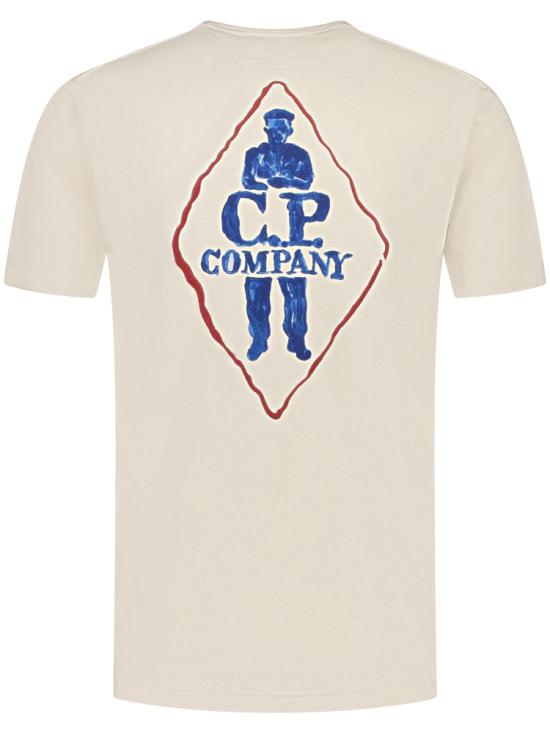 25SS 씨피 컴퍼니 반팔 티셔츠 18CMTS252A 110094W 402 PISTACHIO SHELL DOM - C.P. COMPANY